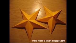 Jak zrobić papierową gwiazdkę origami [upl. by Bowne]