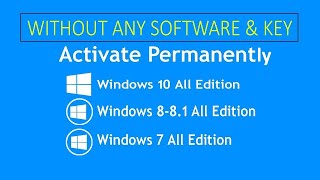 Permanently Activate any Windows OS Without Software and Product Key 100 Safe amp Virus Free [upl. by Alrzc486]