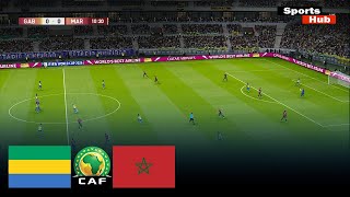 GABON vs MOROCCO  2025 Africa Cup of Nations Qualifiers  Full Match  Realistic PES Gameplay [upl. by Vadim]