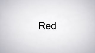 How to Pronounce Red [upl. by Aihsekan]