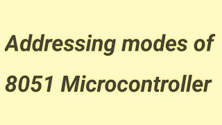 Addressing modes of 8051 microcontrollerin Telugudiplomapls subscribe Suma study centre [upl. by Pritchard]