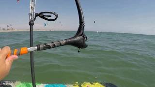 Still Learning to Kiteboard at Belmont Shore Kite Beach in Long Beach Cabrinha Contra [upl. by Naerb]