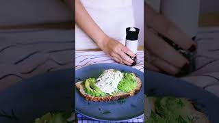 Smashed Avocado on toast 😋 food breakfast foodlover foodie shorts [upl. by Noyrb]