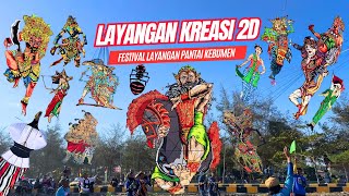 Festival Layangan Kreasi 2D di Pantai Pandan Kuning Kebumen 2024  Layangan Unik  Indonesian Kite [upl. by Ultann10]