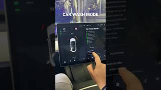 How to use CAR WASH MODE on Tesla Model 3 shorts [upl. by Akenor]