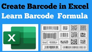 How to Generate Barcode in Excel  How to Create Barcode in Excel Print barcode automatic data [upl. by Ibbed]