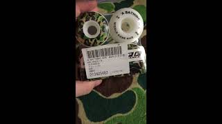 Bathing Ape BAPE ABC Camo Green Skateboard Performance Wheels Set First Look [upl. by Dnamron]