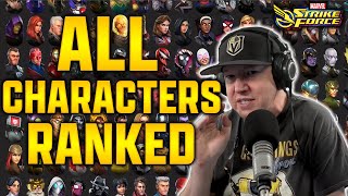 ALL CHARACTERS RANKED  TIER LIST  OCT 2024  MARVEL Strike Force [upl. by Nedle]