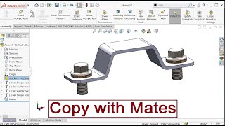 Solidworks Assembly Tutorials  Copy with Mates [upl. by Bickart150]