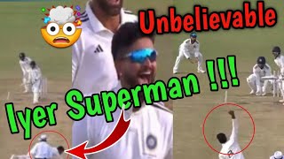 Shreyas Iyer Superman caught in duleep Trophy 🤯iyer [upl. by Coplin]