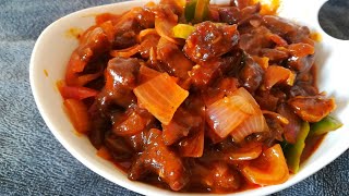 Easy Beef chilli recipe  ചില്ലി ബീഫ് റെസിപ്പി  how to make beef chilli [upl. by Euqilegna]