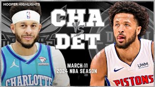 Charlotte Hornets vs Detroit Pistons Full Game Highlights  Mar 11  2024 NBA Season [upl. by Nagaet]