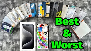 Best And Worst Screen Protectors for Apple iPhone 15 Pro [upl. by Sholom190]