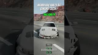 Araba Kaç KMH’la Çukuru Geçer beamngdrive beamngdrivemods beamng beamngcrashes [upl. by Solim]