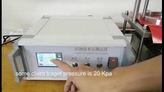 How to use textile hydrostatic Test Machine ISO811 AATCC 127 BS EN20811 ISO 1420 JIS L1092 [upl. by Norrahc]