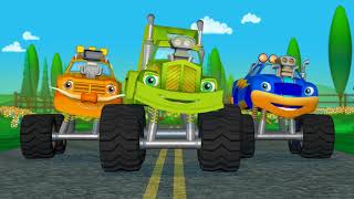 Learn Colors Monster Truck Race  Monster Truck Compilation I HOUR [upl. by Nanci]