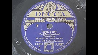 Flanagan and Allen Rose ODay 1942 78 rpm [upl. by Neraa685]