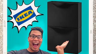 How to Install a Floating Shoe Cabinet  DIY IKEA Trones Cabinet Install [upl. by Guzel]