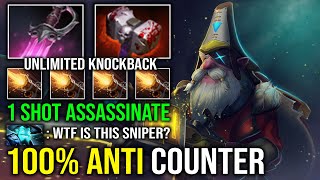 WTF 1 Shot Basher Khanda Solo Mid Sniper Against Hard Counter with Annoying Knockback Dota 2 [upl. by Kyle]