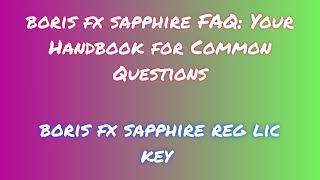 Installing boris fx sapphire 2024 Made Easy StepbyStep Guide [upl. by Nevad]