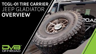 DV8 Offroad  TCGL01 Jeep Gladiator Tire Carrier [upl. by Alyhc85]