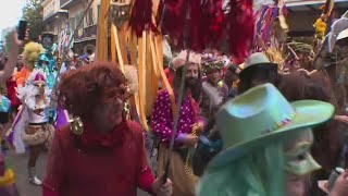 Fat Tuesday celebrations underway in New Orleans [upl. by Naimaj]