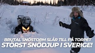 Jo det snöade här också snöstorm köldknäpp snödump skruvning snöskoter Vinter torpliv [upl. by Sevein]