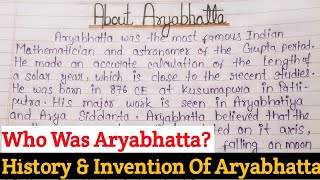 Who Was Aryabhatta Essay  All About Aryabhatta  History Of Aryabhatta In English Aryabhatta Life [upl. by Cassilda]