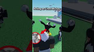 Mickey becomes a CHAD 🗿😭roblox [upl. by Minnnie]