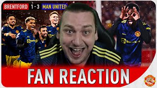 Elanga Banger Brentford 13 Man Utd United Fan Reacts Goals [upl. by Annoid932]