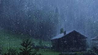 Rain Sounds for Sleeping  Sound of Heavy Rainstorm amp Thunder in the Misty Forest At Night [upl. by Nevile273]