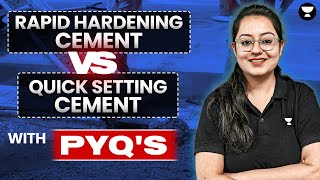 Difference between Rapid Hardening Cement and Quick Setting Cement  BMC  Harshna Verma [upl. by Moyers]