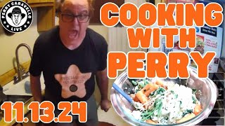 Cooking with Perry  Perrys Garlic Ramen 111324 Perry Caravello Live PCL [upl. by Nairb864]