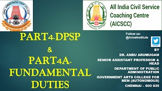 UPSC  Polity  Fundamental Duties and DPSP  Dr Anbu Arumugam [upl. by Powder67]