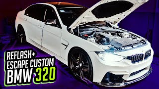 MODIFICACIONES BÁSICAS  STAGE 2 PARA BMW 320i  Escape Custom  Reflash 🔥🔥 [upl. by Trygve]