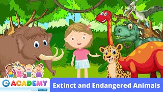 Extinct and Endangered Animals  Songs for Kids  Children  Learn English  Kindergarten Preschool [upl. by Yasibit]