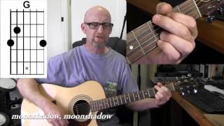 CAT STEVENS  MOONSHADOW Acoustic guitar tutorial with chords and lyrics [upl. by Helali15]