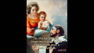 🔊¡Así le enseñaba Virgen María a rezar el Santo Rosario a Santo Domingo viral shorts frases fe [upl. by Asirahc414]