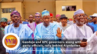 VIDEO Ganduje APC governors chieftains drum support for Aiyedatiwa [upl. by Albright43]