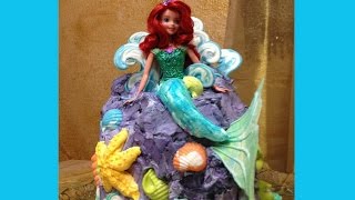 Barbie Doll Cake Little Mermaid Short Version Cake Decorating [upl. by Haskins]