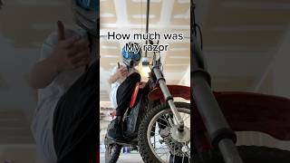 How much did my razor cost razordirtbike shorts [upl. by Zane]