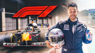 Pruebo un FORMULA 1 en la VIDA REAL con Red Bull Racing  TheGrefg [upl. by Stannfield]