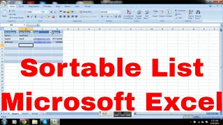 How To Make Sortable Lists in Excel  FAST [upl. by Atniuqal535]