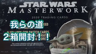 2020 TOPPS STAR WARS MASTERWORKS 2BOX BREAK スターウォーズ マスターワークス マンダロリアン系サインも出るトレーディングカードを開けてみた [upl. by Eneliak]