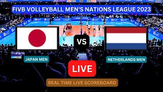 Japan Vs Netherlands LIVE Score UPDATE Today VNL FIVB Volleyball Mens Nations League Jul 07 2023 [upl. by Greenwood]