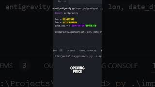 Import Antigravity EASTER EGG python shorts programming [upl. by Maclean]