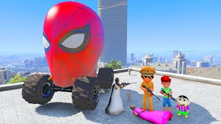 😭Little Singham Kicko Find Granny Stolen Spider Man Face Car 😡 in GTA 5  GTA 5 Gameplay [upl. by Nalyac930]