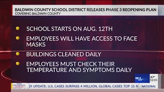 VIDEO Baldwin County School District releases Phase 3 reopening plan for employees [upl. by Iral]