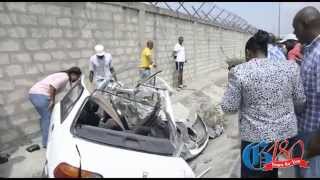 Car splits in Portmore crash [upl. by Bolger]