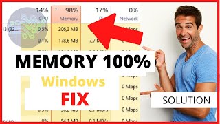 How to Fix high memory ram usage windows 10  Memory at 100 [upl. by Eidnahs872]